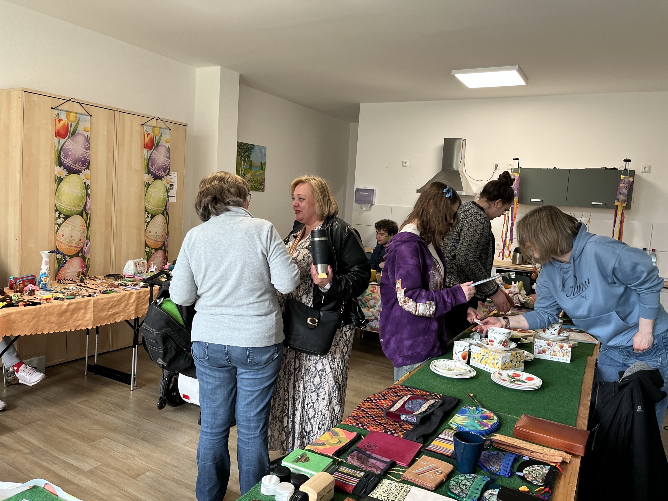 People looking at offers during the Easter Bazaar
