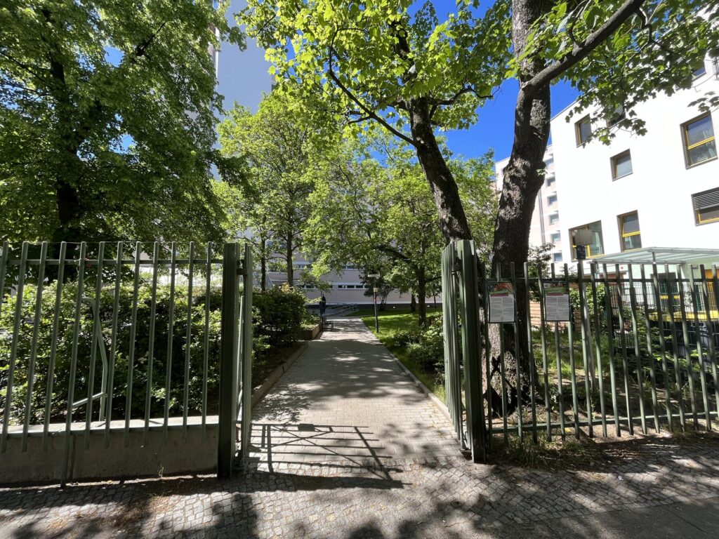 Green campus entrance