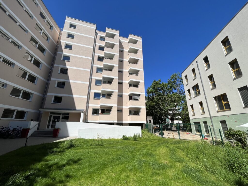 Residential buildings and courtyard