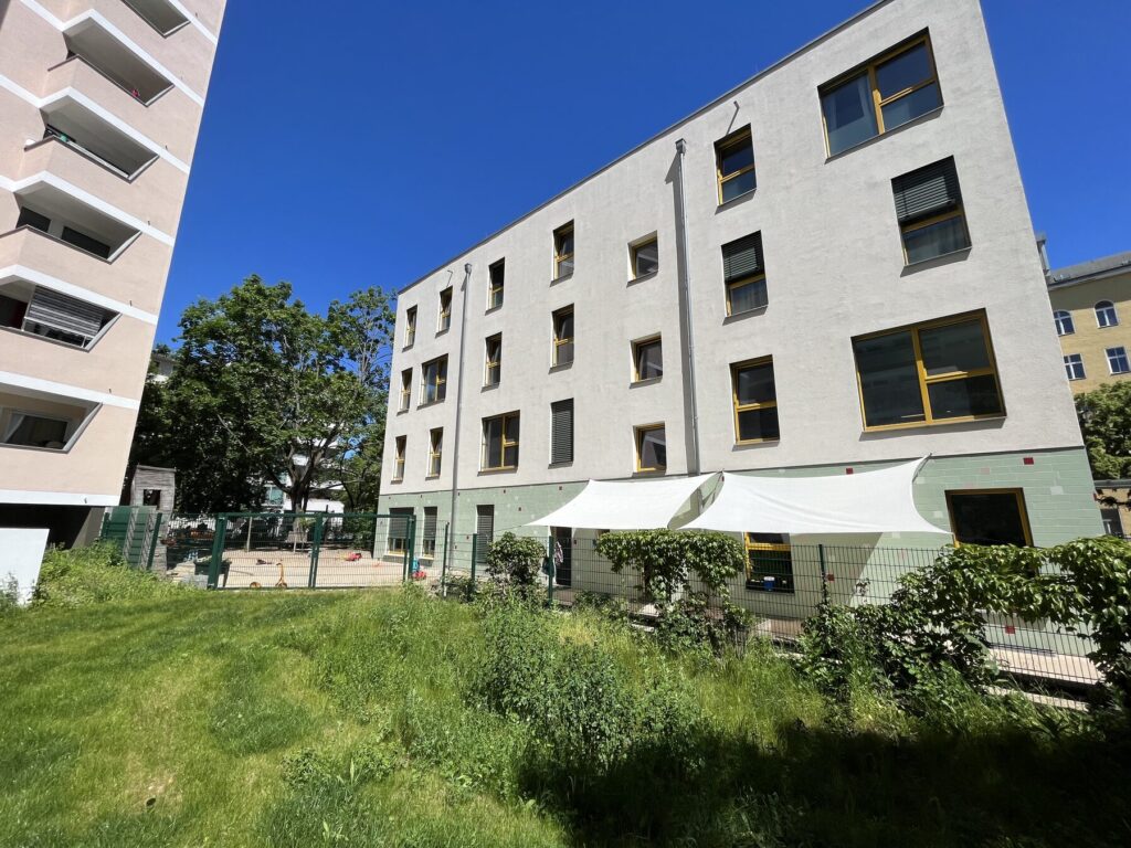 Green courtyard area